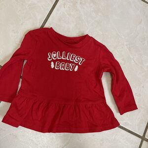 759. Okie Dokie Long Sleeve Christmas Shirt Size 6 Months